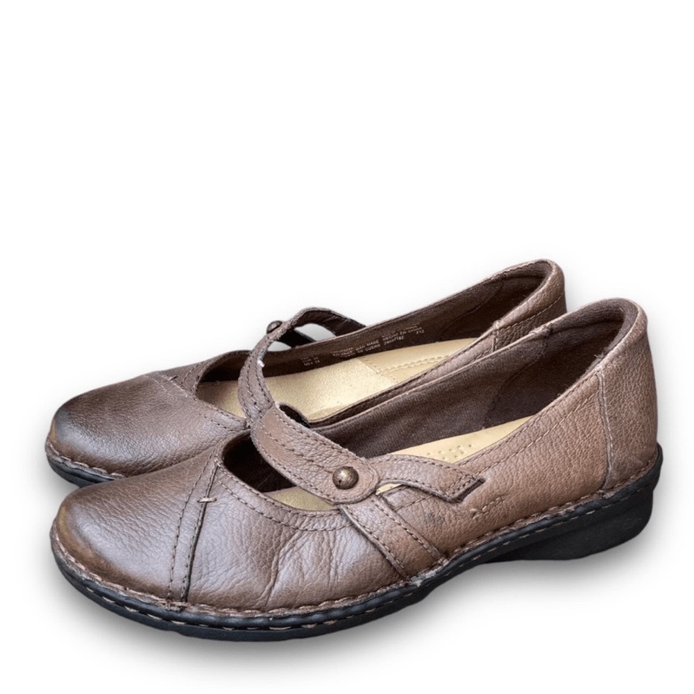 Earth Spirit ‘Enid’ Women's Vintage Brown Leather Slip On Shoes Size 7.5